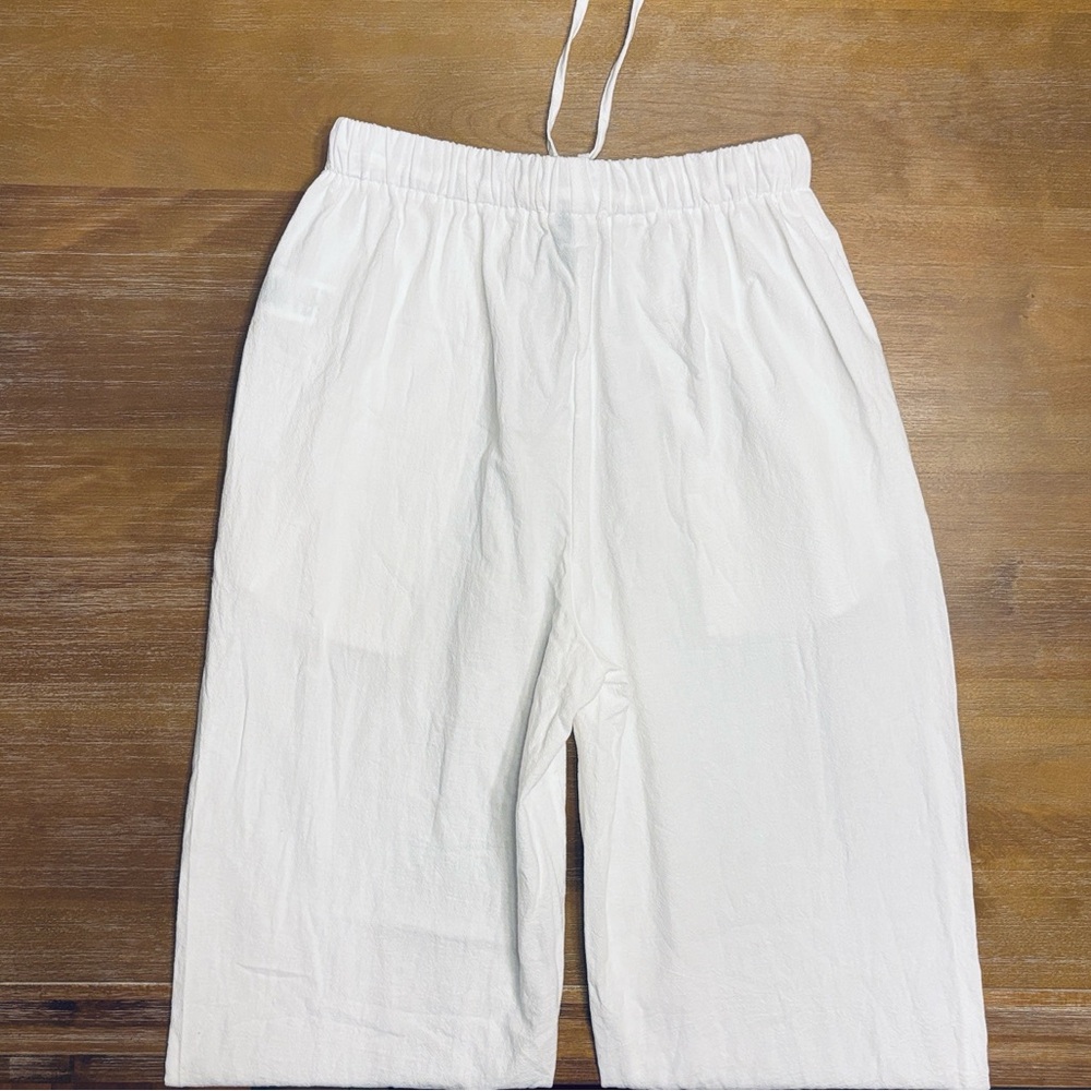 White Drawstring Pants - Picture 5 of 11